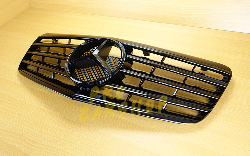 Gloss Black AMG Style Front Grill Grille For Mercedes Benz W211 E350 E500  07-09